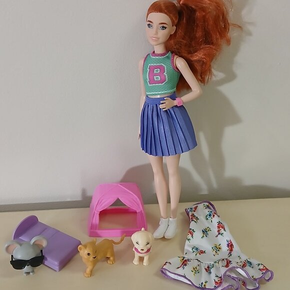 Red haired Barbie with pets - Picture 1 of 8